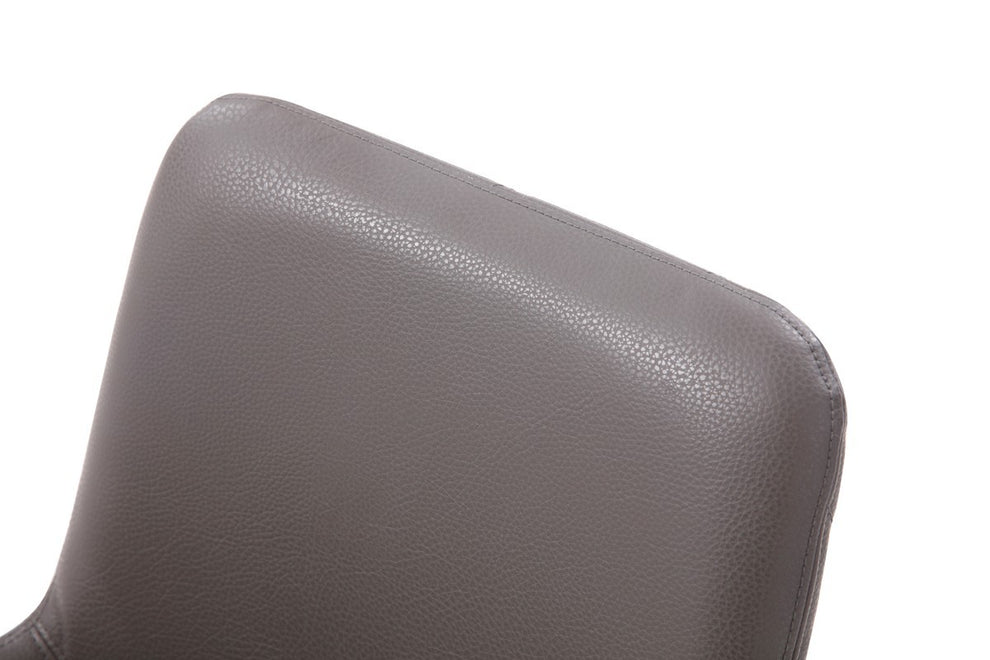 Grey Faux Leather Dining Chair By Homeroots | Dining Chairs | Modishstore - 5