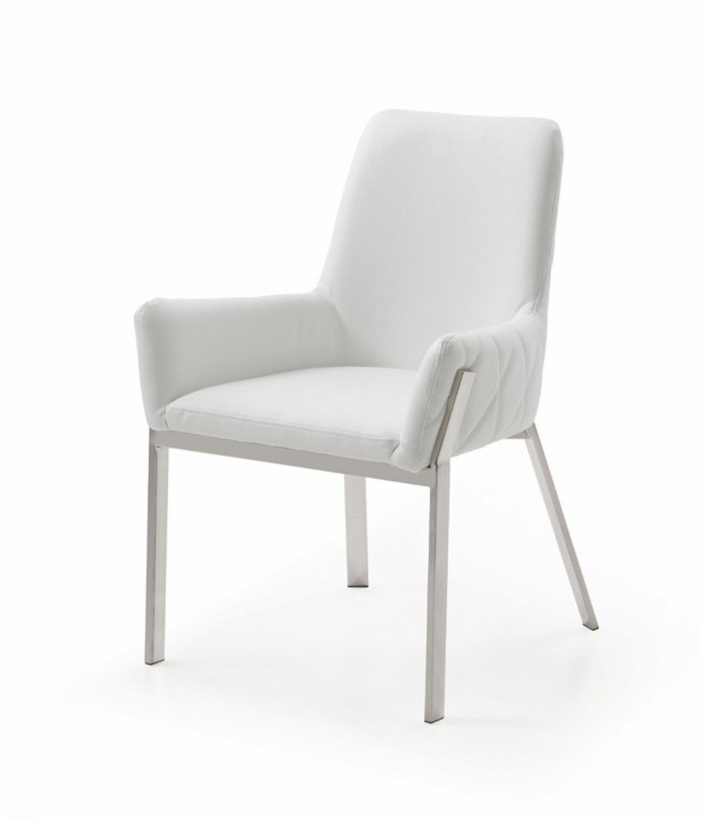 Grey Faux Leather Dining Chair By Homeroots | Dining Chairs | Modishstore - 7