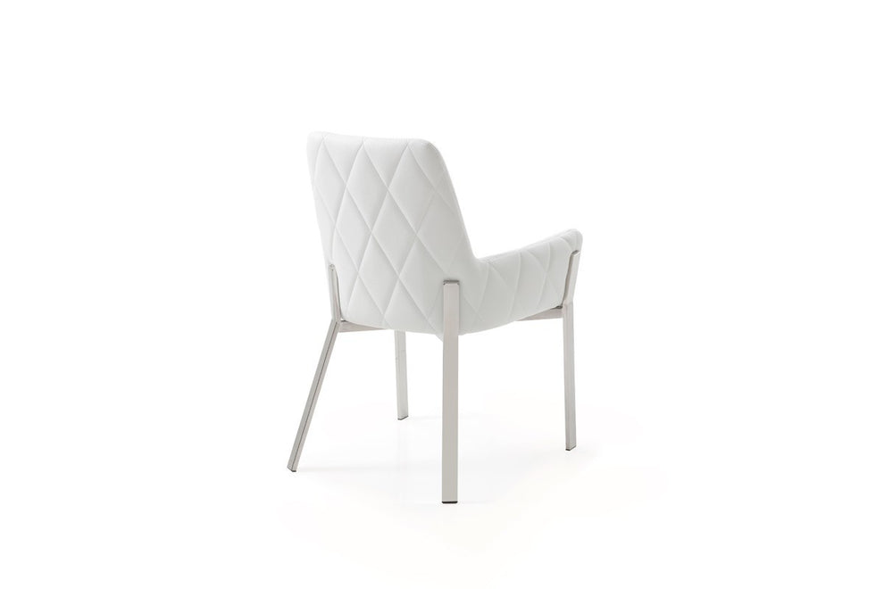 Grey Faux Leather Dining Chair By Homeroots | Dining Chairs | Modishstore - 9