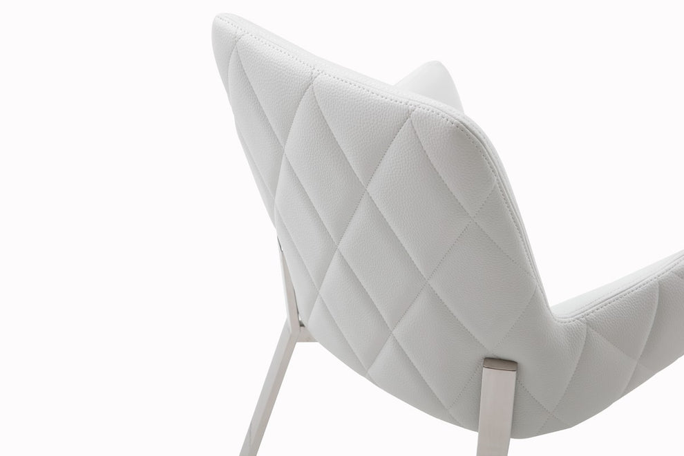 Grey Faux Leather Dining Chair By Homeroots | Dining Chairs | Modishstore - 10