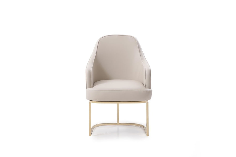Gray Gold Modern Dining Chair By Homeroots - 472167 | Dining Chairs | Modishstore - 4