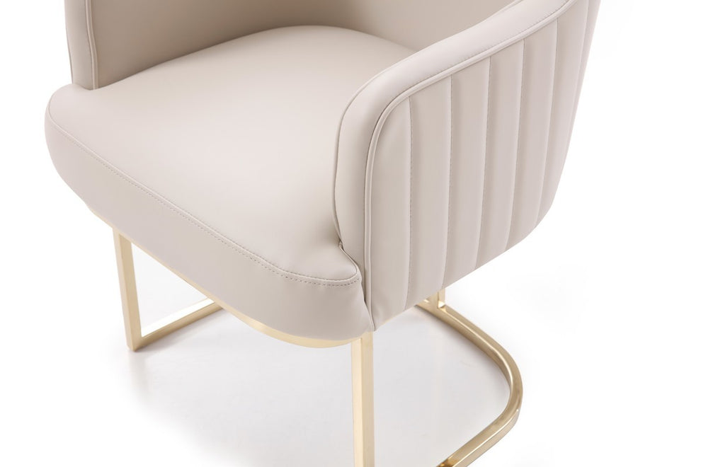 Gray Gold Modern Dining Chair By Homeroots - 472167 | Dining Chairs | Modishstore - 5