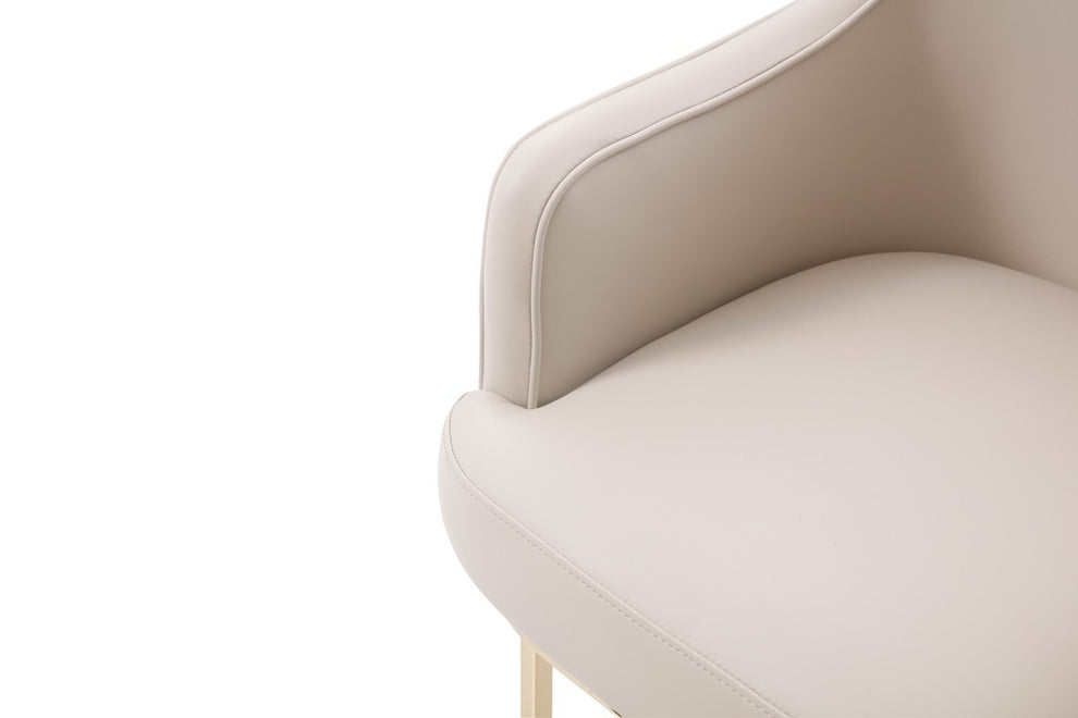 Gray Gold Modern Dining Chair By Homeroots - 472167 | Dining Chairs | Modishstore - 6