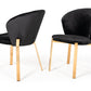 Set of Two Black Velvet Rosegold Dining Chairs By Homeroots | Dining Chairs | Modishstore