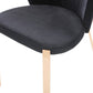 Set of Two Black Velvet Rosegold Dining Chairs By Homeroots | Dining Chairs | Modishstore - 6