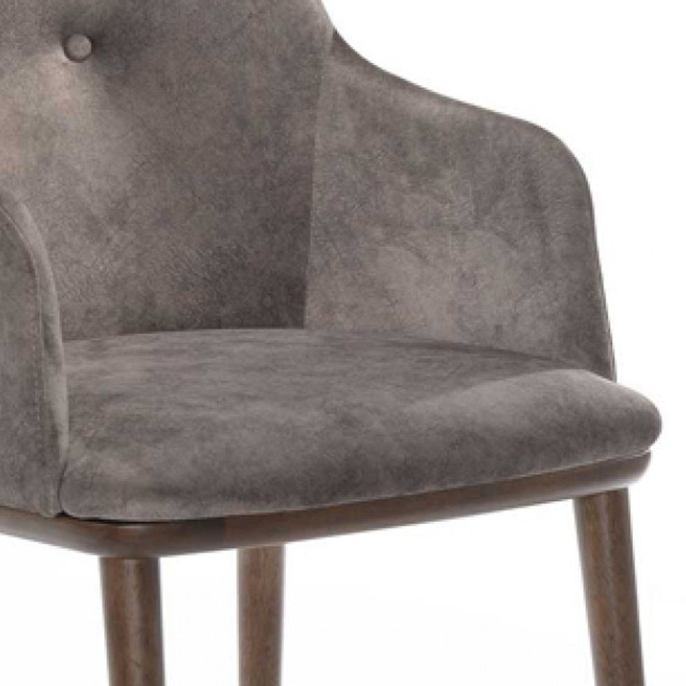 Set of Two Gray Walnut Modern Dining Chairs By Homeroots | Dining Chairs | Modishstore - 4