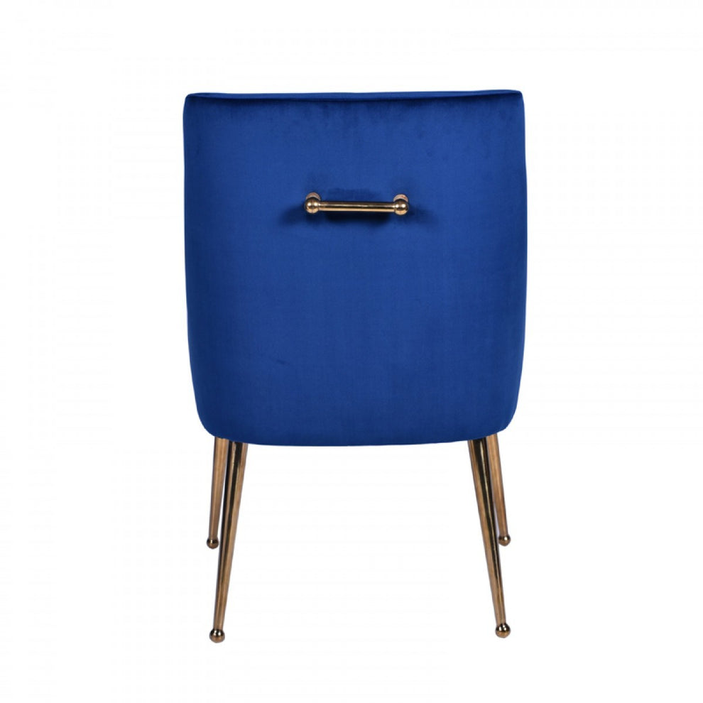 Set of Two Gray Rosegold Velvet Dining Chairs By Homeroots | Dining Chairs | Modishstore - 9