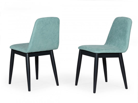 Set of Two Mint Fabric Dining Chairs By Homeroots | Dining Chairs | Modishstore