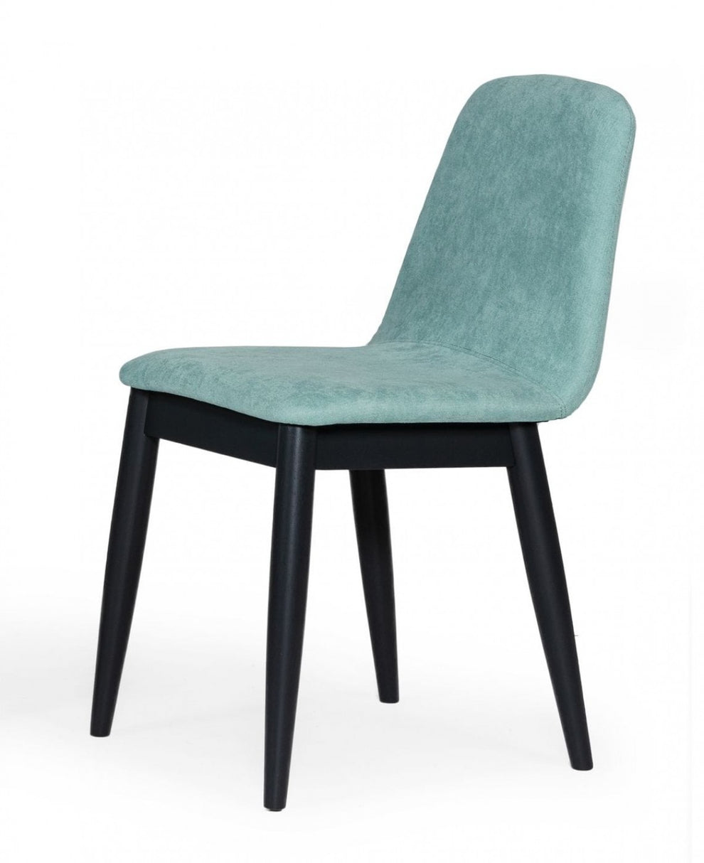 Set of Two Mint Fabric Dining Chairs By Homeroots | Dining Chairs | Modishstore - 2