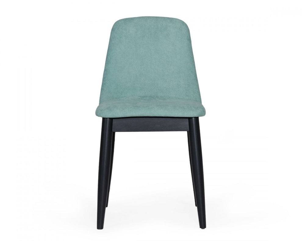 Set of Two Mint Fabric Dining Chairs By Homeroots | Dining Chairs | Modishstore - 3