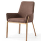 Brown Brass Dining Chair By Homeroots | Dining Chairs | Modishstore