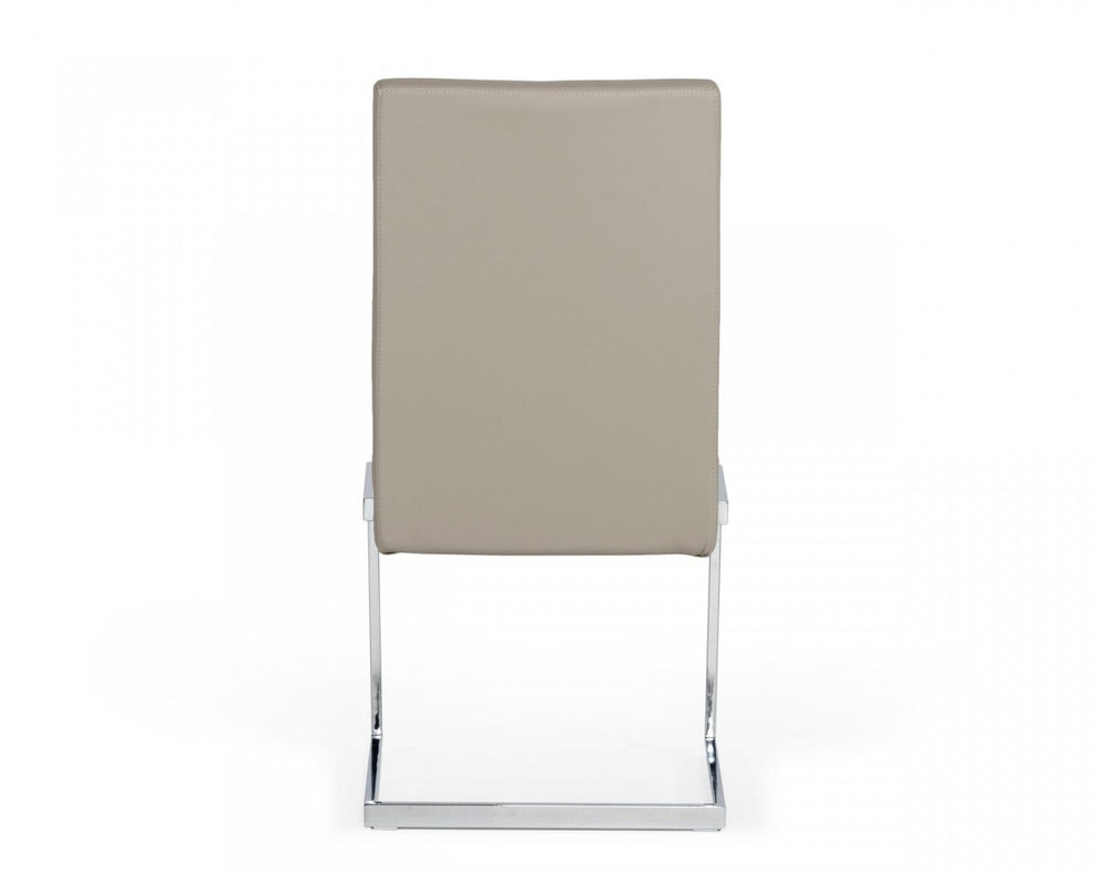 Set of Two White Silver Modern Dining Chairs By Homeroots | Dining Chairs | Modishstore - 9