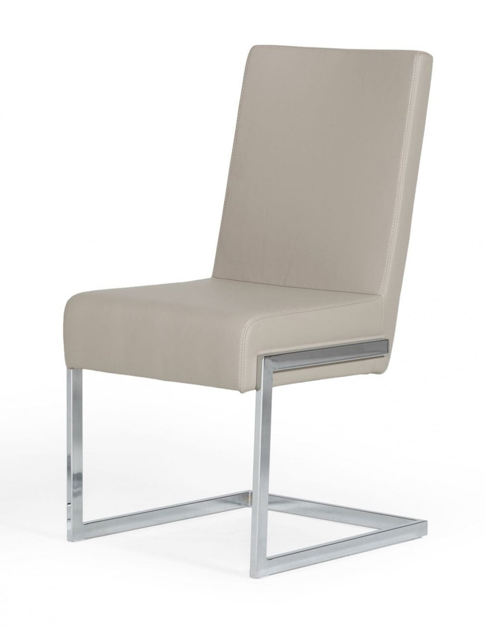Set of Two White Silver Modern Dining Chairs By Homeroots | Dining Chairs | Modishstore - 11