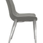 Set of Two Gray Faux Leather Modern Dining Chairs By Homeroots | Dining Chairs | Modishstore - 3