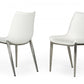 Set of Two Gray Faux Leather Modern Dining Chairs By Homeroots | Dining Chairs | Modishstore - 6