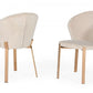 Beige Velvet Rosegold Dining Chair By Homeroots | Dining Chairs | Modishstore