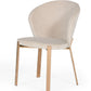 Beige Velvet Rosegold Dining Chair By Homeroots | Dining Chairs | Modishstore - 2