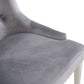 Set of Two Grey Velvet Tufted Dining Chairs By Homeroots | Dining Chairs | Modishstore - 6