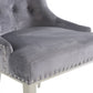 Set of Two Grey Velvet Tufted Dining Chairs By Homeroots | Dining Chairs | Modishstore - 7