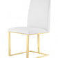 White Gold Contemporary Dining Chair By Homeroots | Dining Chairs | Modishstore