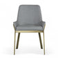 Gray Antique Brass Dining Chair By Homeroots | Dining Chairs | Modishstore - 2