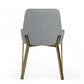 Gray Antique Brass Dining Chair By Homeroots | Dining Chairs | Modishstore - 4