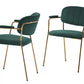 Set of Two Green Modern Dining Chairs By Homeroots | Dining Chairs | Modishstore