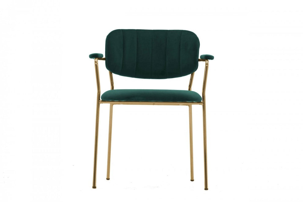 Set of Two Green Modern Dining Chairs By Homeroots | Dining Chairs | Modishstore - 2