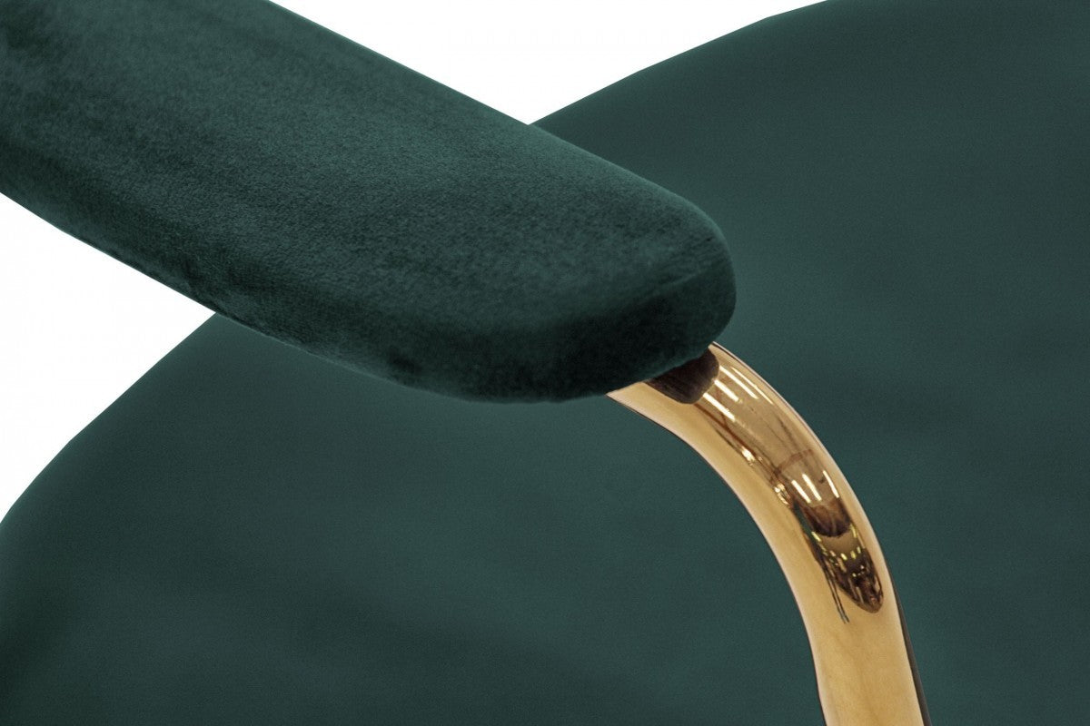 Set of Two Green Modern Dining Chairs By Homeroots | Dining Chairs | Modishstore - 4