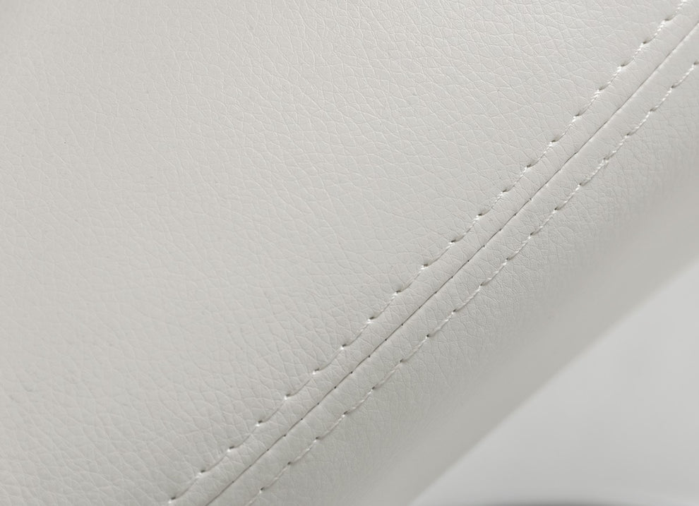 Set of Two White Faux Leather Modern Dining Chairs By Homeroots - 472191 | Dining Chairs | Modishstore - 2