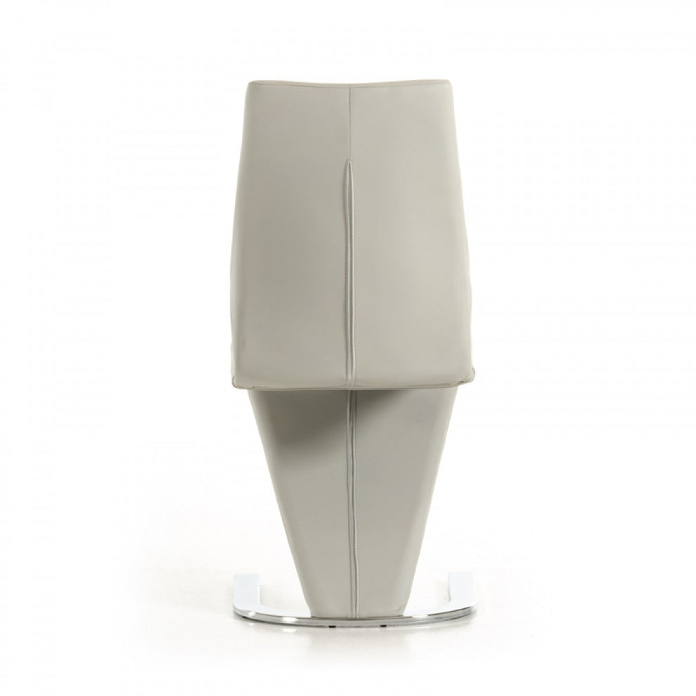 Set of Two White Faux Leather Modern Dining Chairs By Homeroots - 472191 | Dining Chairs | Modishstore - 6