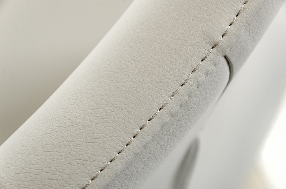 Set of Two White Faux Leather Modern Dining Chairs By Homeroots - 472191 | Dining Chairs | Modishstore - 7