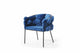 Blue Geo Velvet and Black Velvet Dining Chair By Homeroots | Dining Chairs | Modishstore