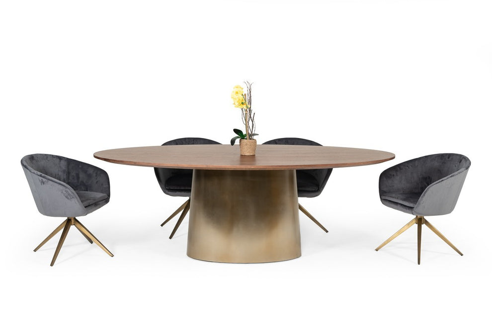 Gray Bronze Velved Dining Chair By Homeroots | Dining Chairs | Modishstore - 2