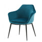 Teal and Black Velvet Dining or Side Chair By Homeroots | Dining Chairs | Modishstore