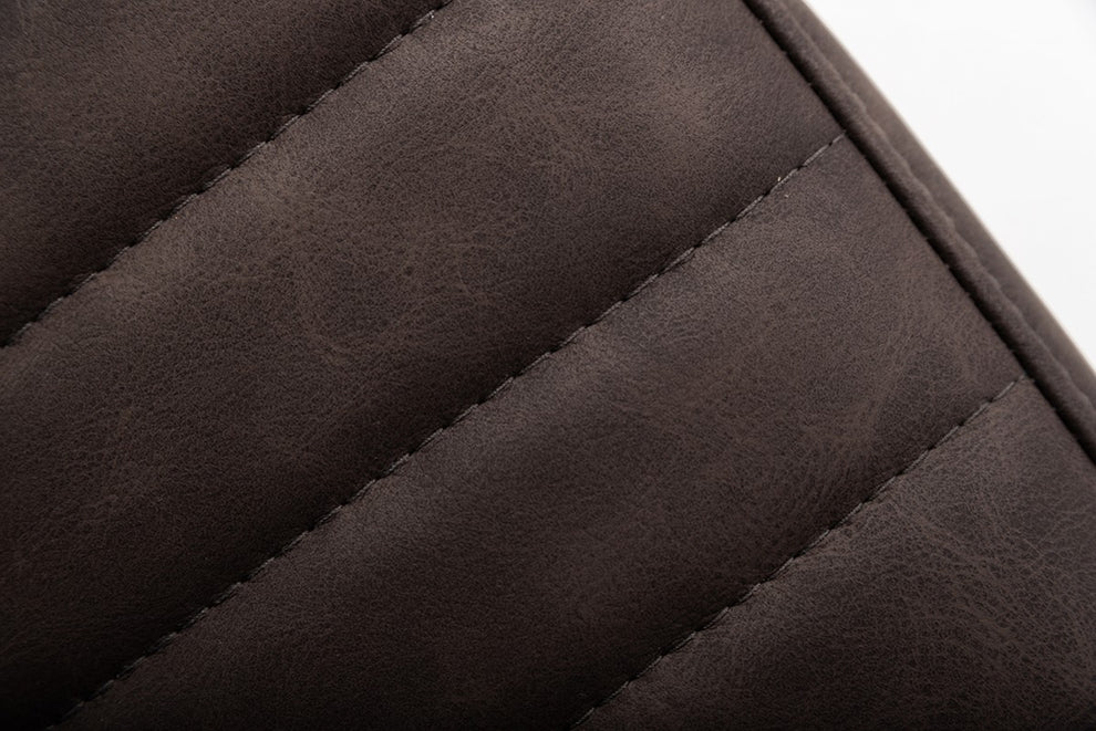 Set of Two Brown Faux Leather Dining Chairs By Homeroots | Dining Chairs | Modishstore - 6