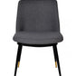 Set of Two Gray Black Dining Chairs By Homeroots | Dining Chairs | Modishstore - 3