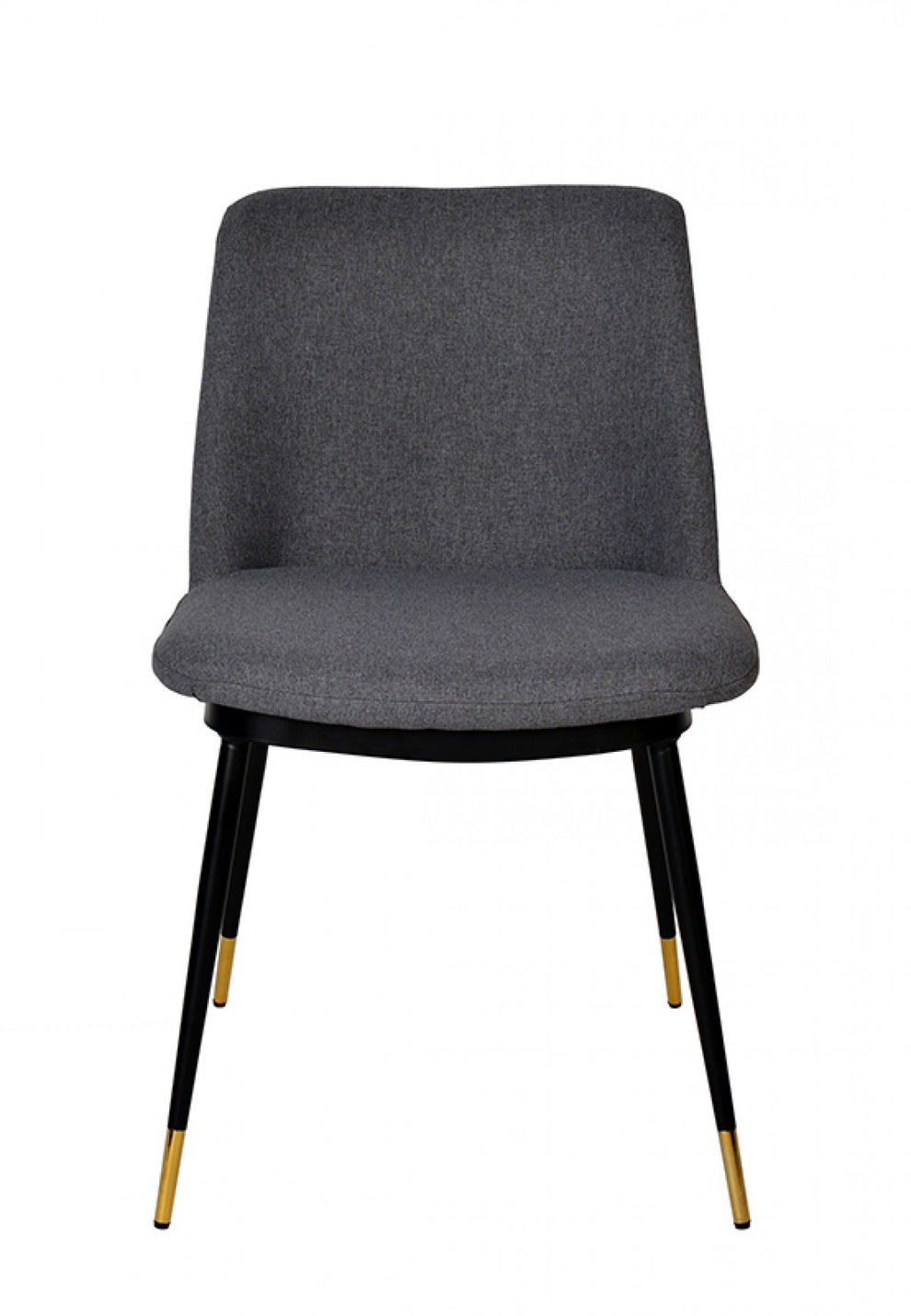 Set of Two Gray Black Dining Chairs By Homeroots | Dining Chairs | Modishstore - 3