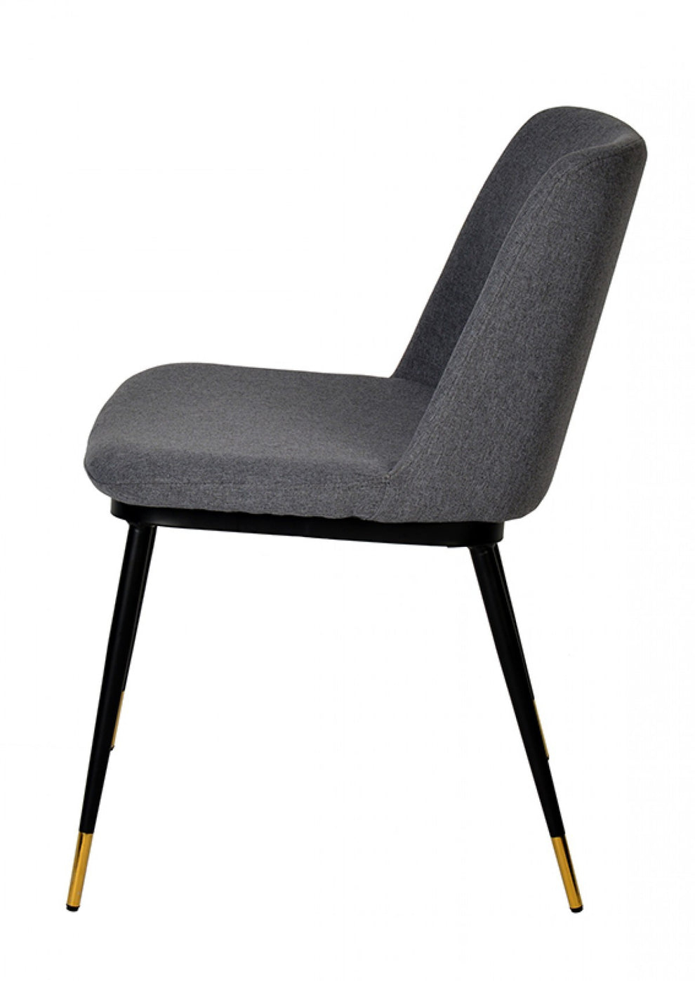 Set of Two Gray Black Dining Chairs By Homeroots | Dining Chairs | Modishstore - 4