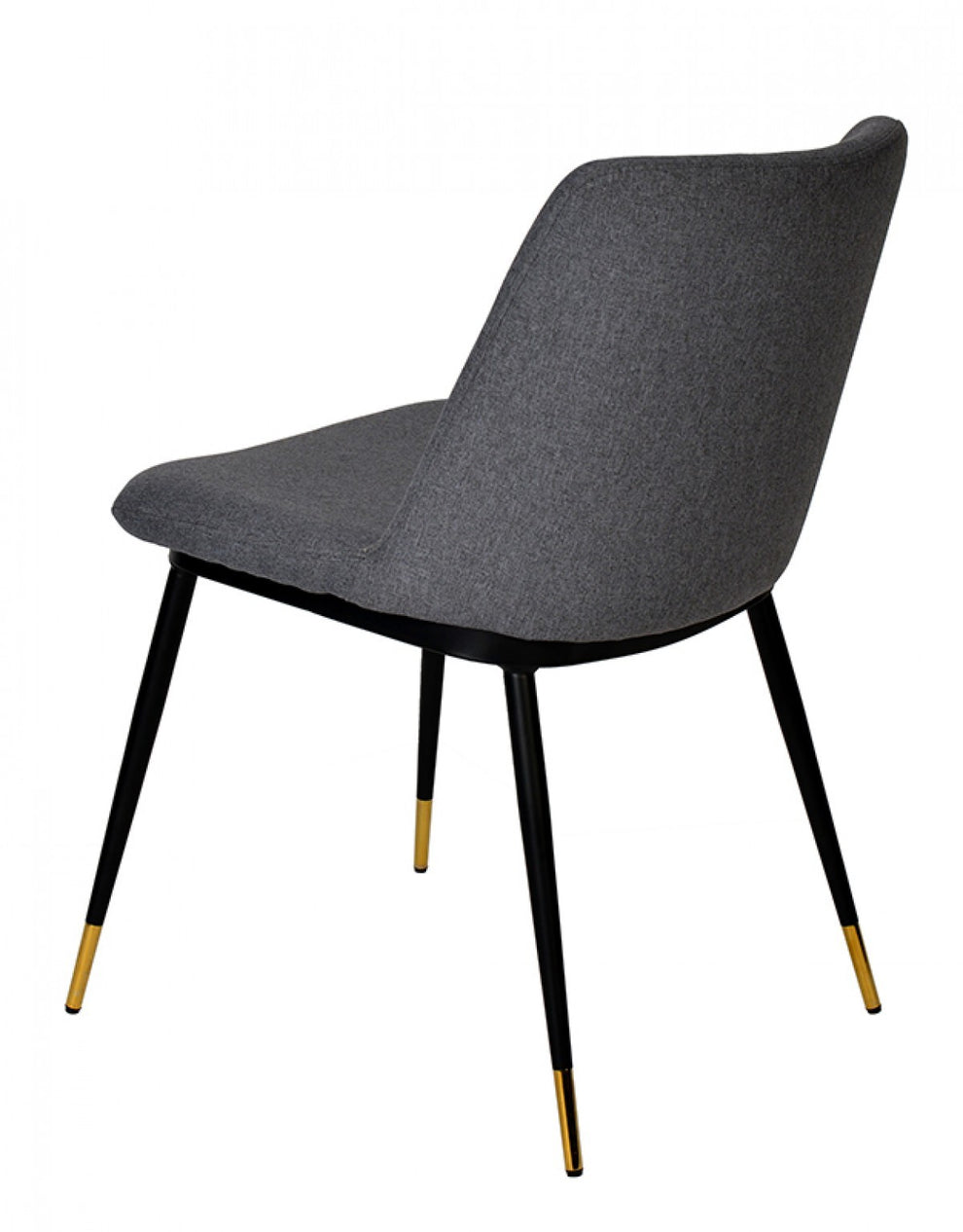 Set of Two Gray Black Dining Chairs By Homeroots | Dining Chairs | Modishstore - 5