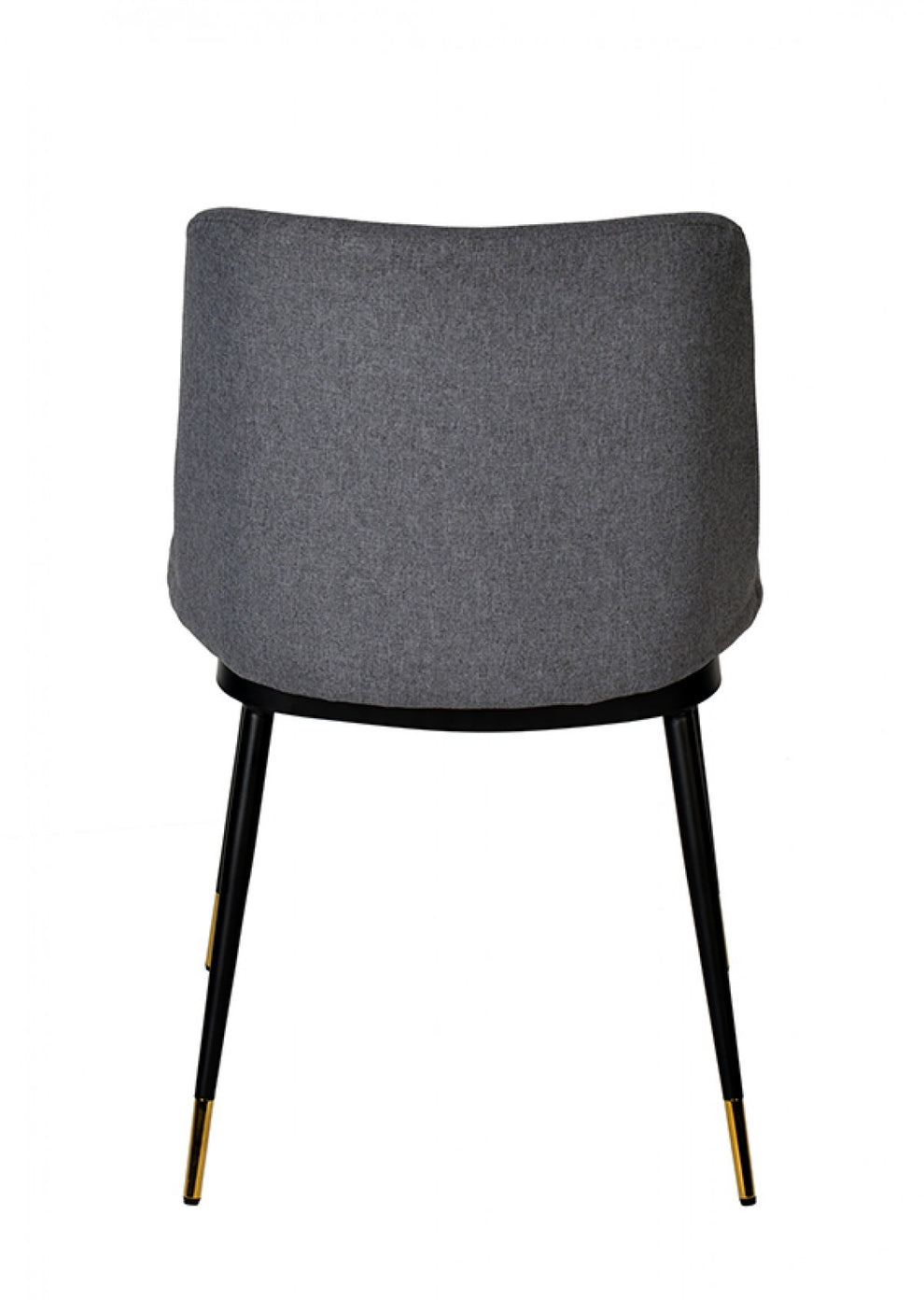 Set of Two Gray Black Dining Chairs By Homeroots | Dining Chairs | Modishstore - 6