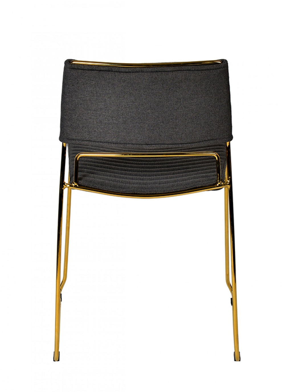Set of Two Gray Gold Fabric Dining Chairs By Homeroots | Dining Chairs | Modishstore - 7
