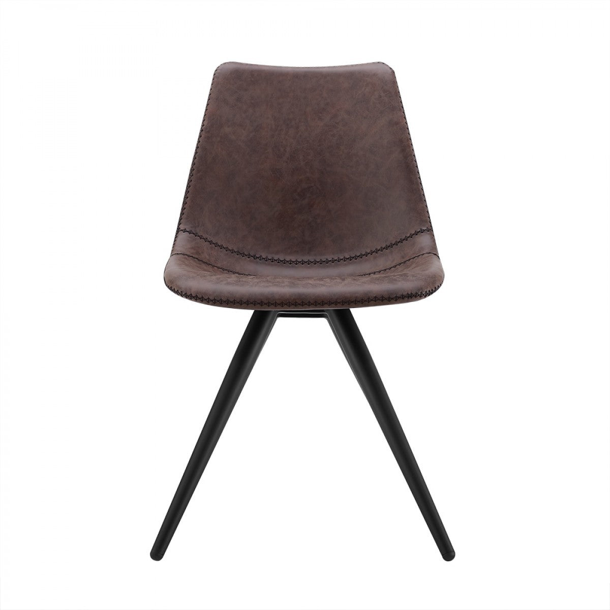 Set of Two Brown Modern Dining Chairs By Homeroots | Dining Chairs | Modishstore - 4