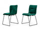 Set of Two Emerald Green Velvet Dining Chairs By Homeroots | Dining Chairs | Modishstore