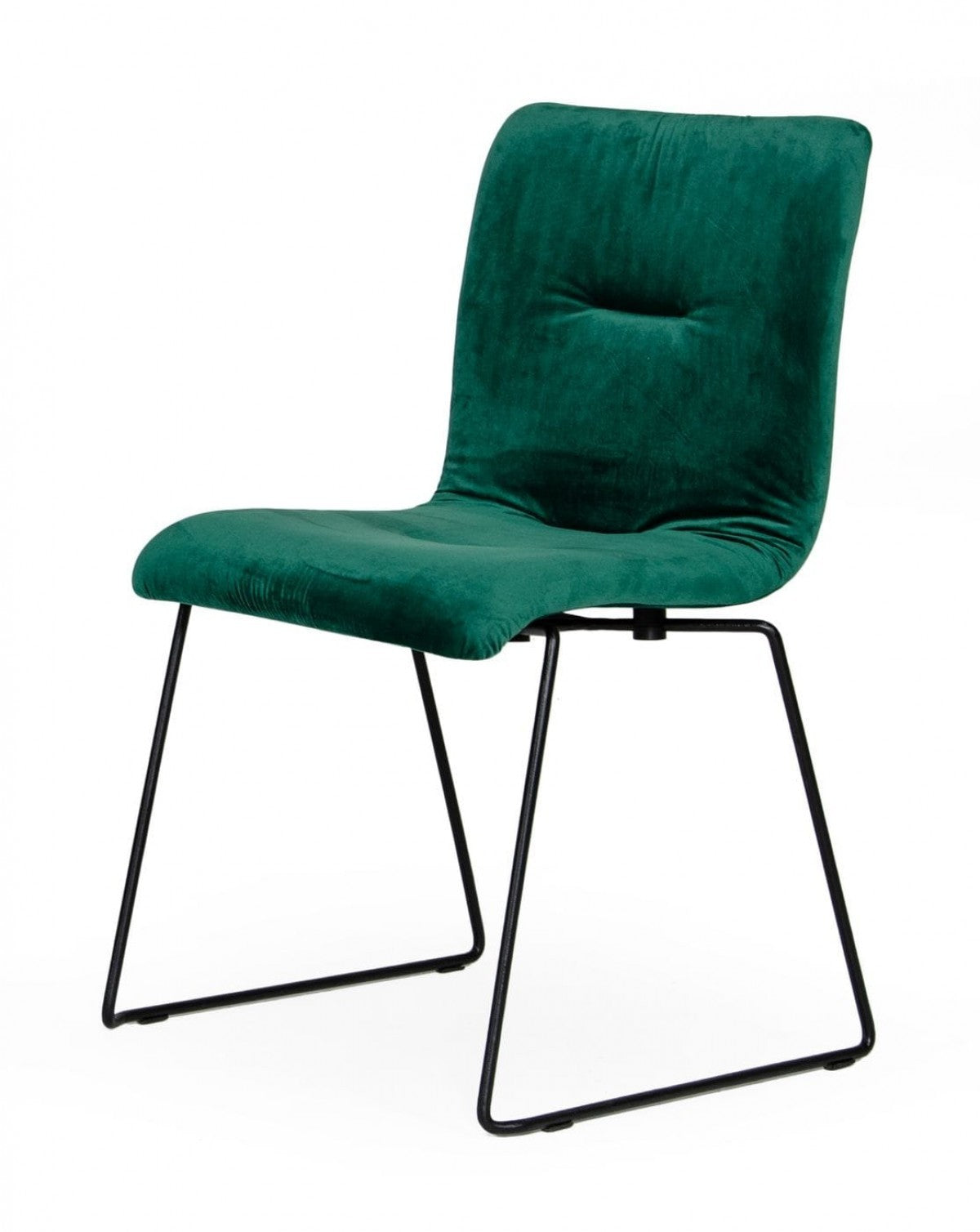 Set of Two Emerald Green Velvet Dining Chairs By Homeroots | Dining Chairs | Modishstore - 2