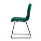 Set of Two Emerald Green Velvet Dining Chairs By Homeroots | Dining Chairs | Modishstore - 4