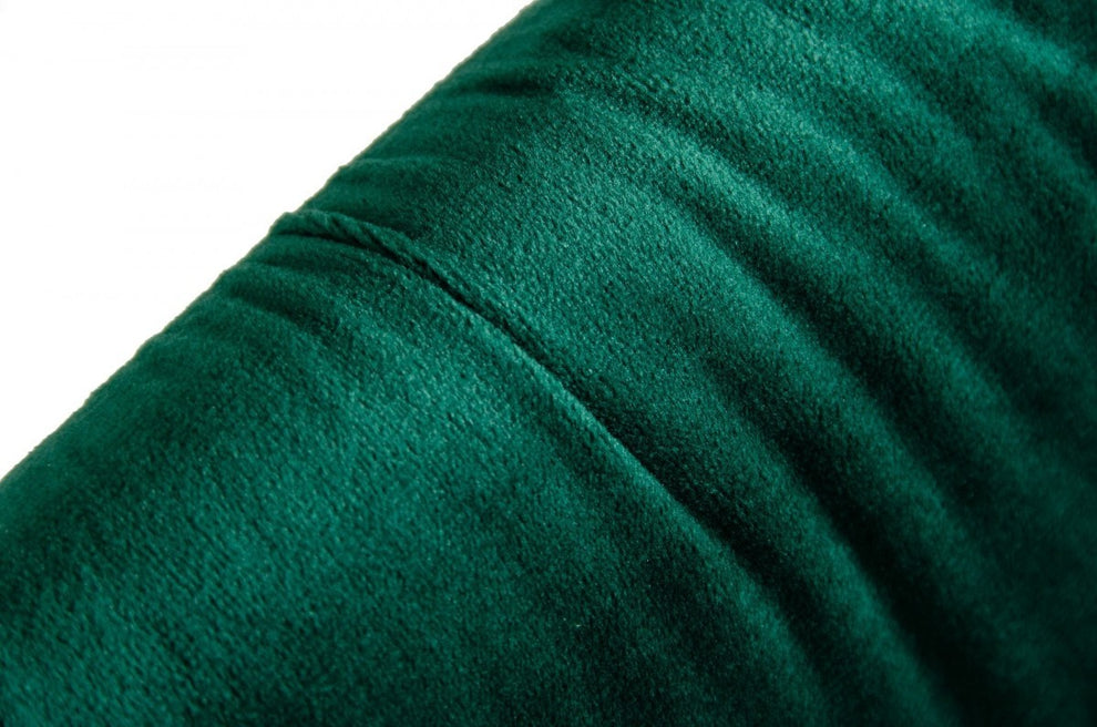 Set of Two Emerald Green Velvet Dining Chairs By Homeroots | Dining Chairs | Modishstore - 6