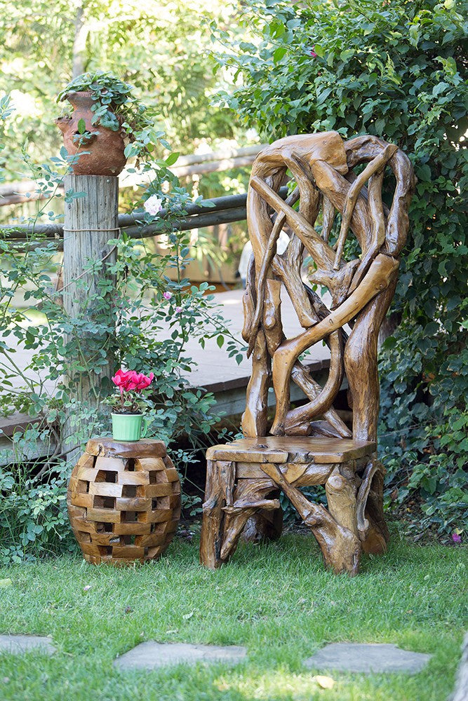 Garden Age Supply Habini Teak Driftwood King Chair | Accent Chairs | Modishstore-2