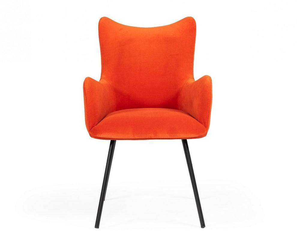 Red and Black Mid Century Modern Dining or Side Chair By Homeroots | Dining Chairs | Modishstore - 3