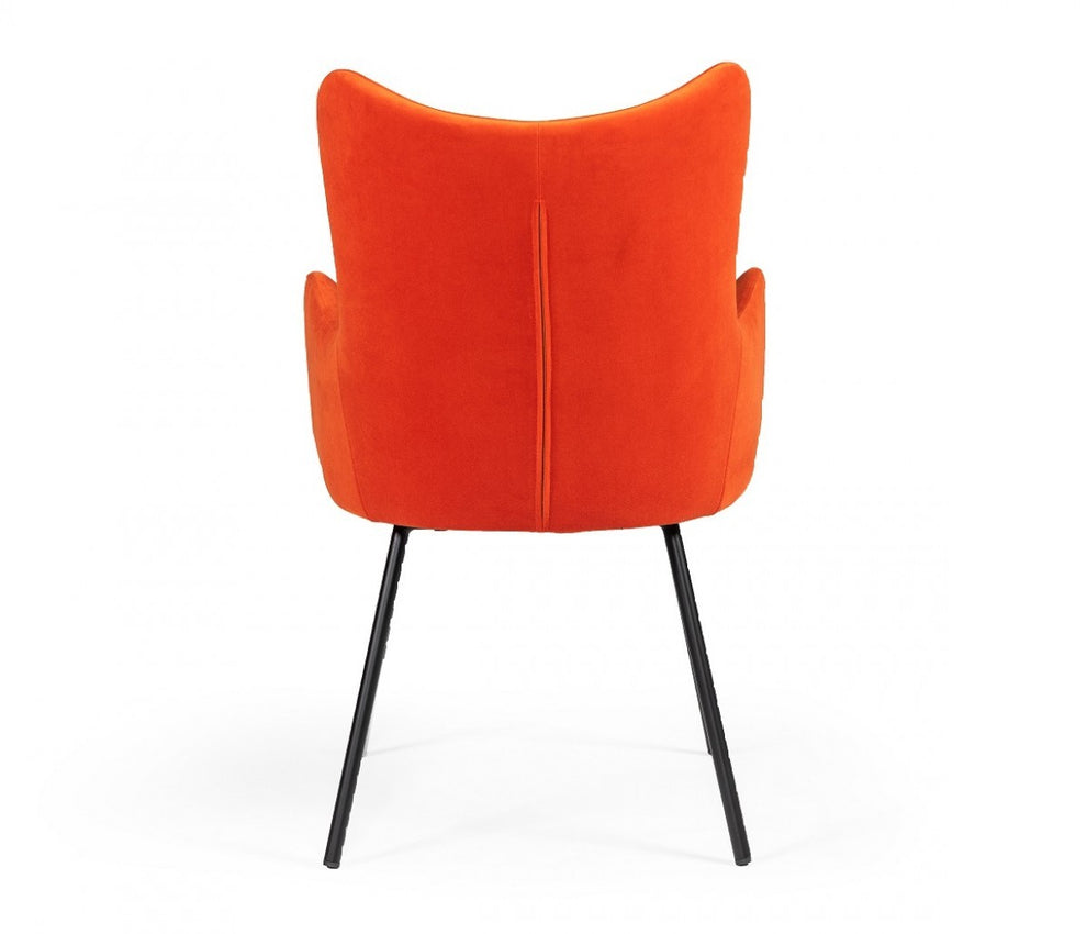 Red and Black Mid Century Modern Dining or Side Chair By Homeroots | Dining Chairs | Modishstore - 5